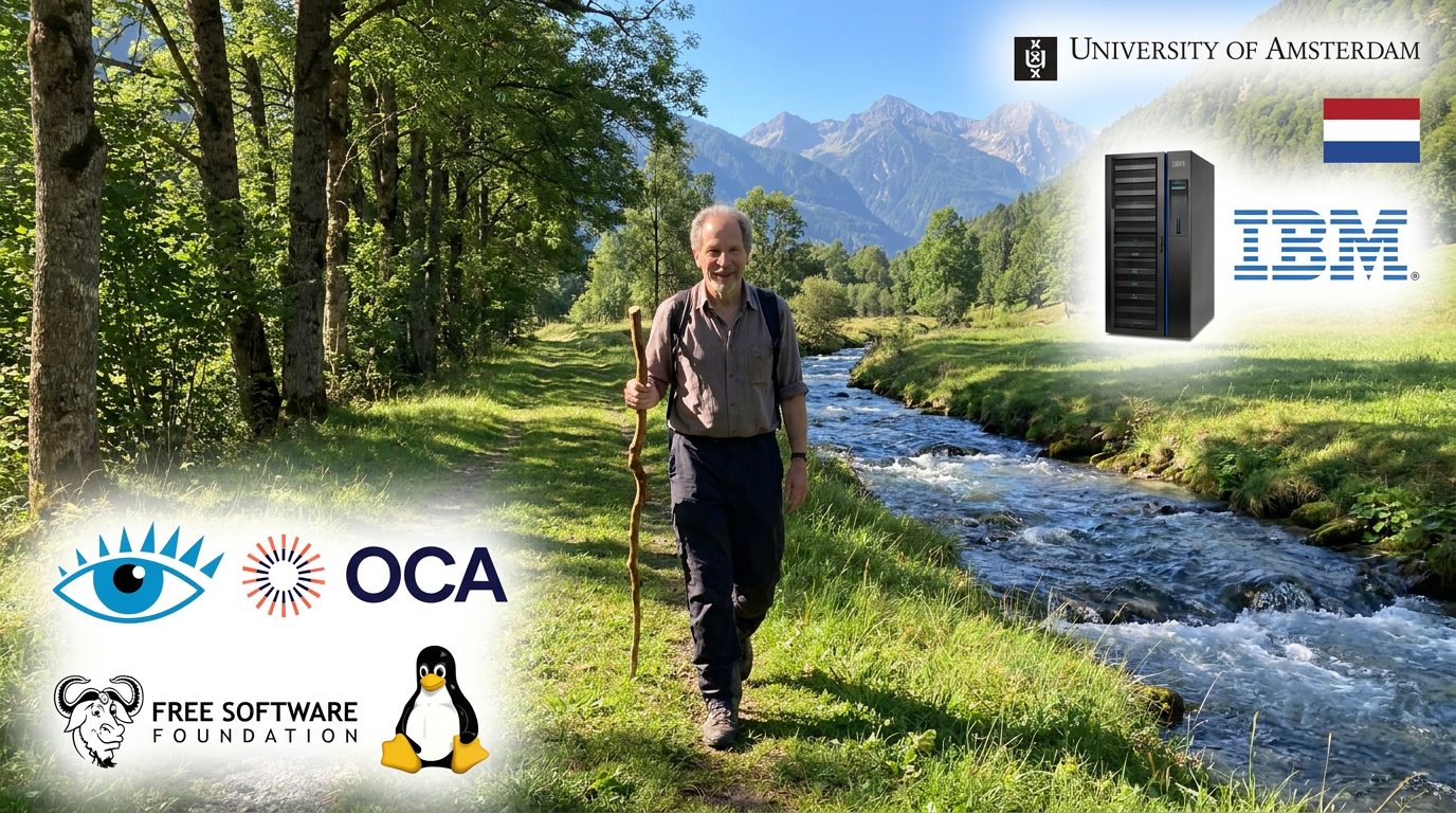 Ronald Portier wandelend in de natuur